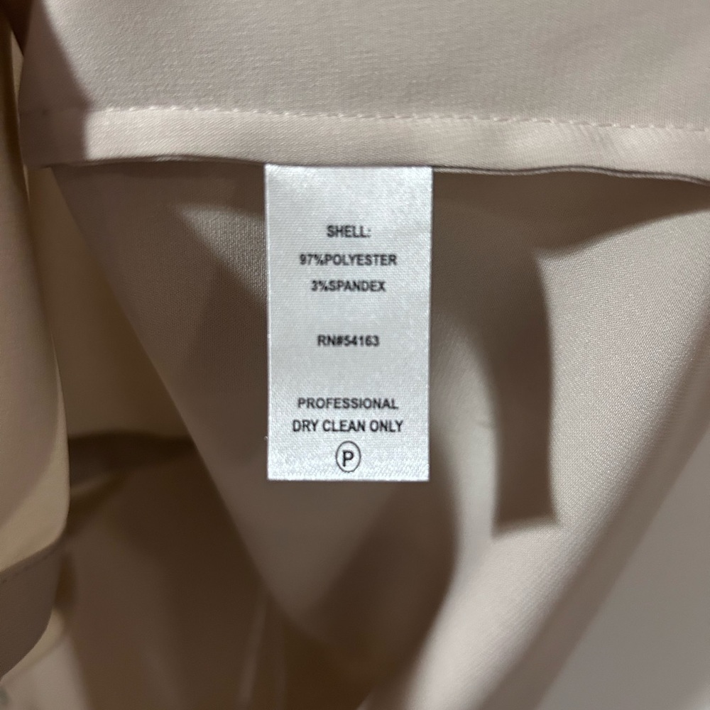 Calvin Klein Taupe Sleeveless Top with Black Ruffle - Picture 5 of 5